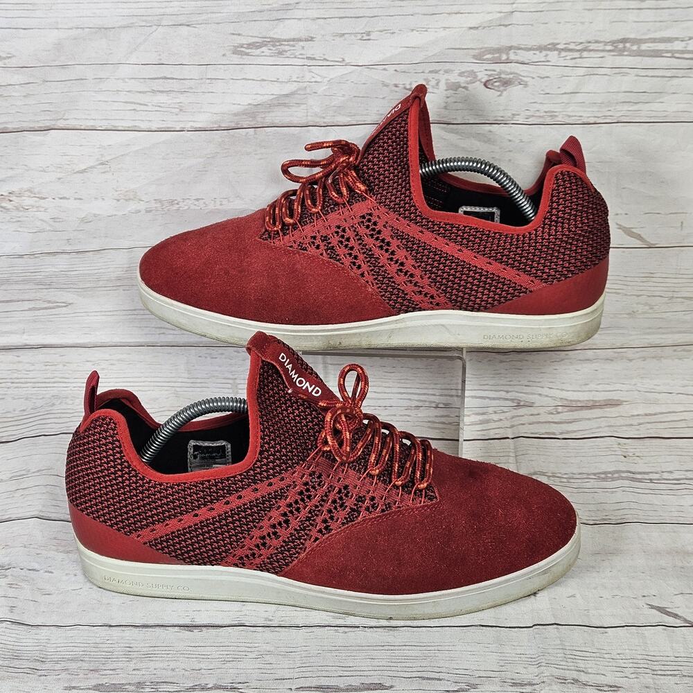 Diamond Supply Company All Day Brandon Biebel Red Skate Shoe Size 11 Sneaker